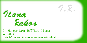 ilona rakos business card